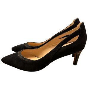 NWT Franco Sarto Black Suede Heels